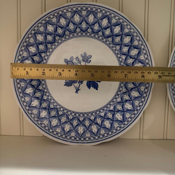 3 SPODE Blue Room Geranium Dinner Plates 8.5’’ - Picture 4 of 4